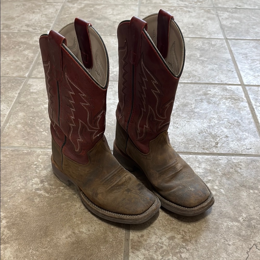 Boy's Old WestCowboy Boots - Brown and Red